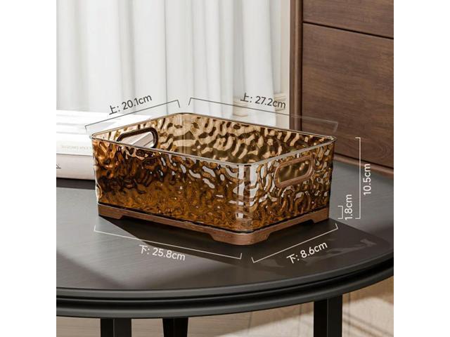 Light luxury plastic basket household baffle entrance basket large sundries box