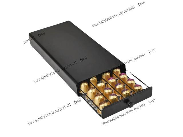 Dust-proof coffee capsule box, 40 nespresso drawer rack, black silent. Dust-proof coffee capsule box, 40 nespresso drawer rack, black silent.