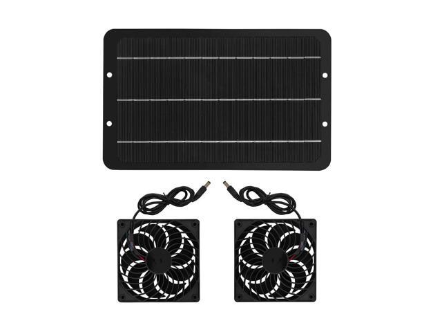Single crystal 10W12V solar panel double exhaust fan suitable for chicken coop pet house window exhaust ventilation