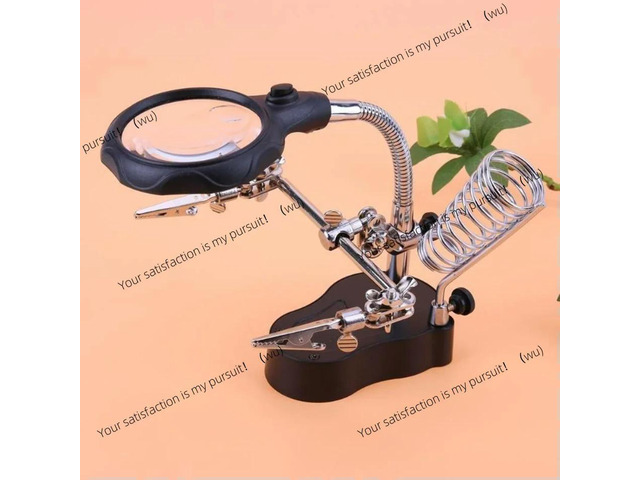 Desktop magnifying glass welding LED bracket welding repair tool magnifying glass third hand for inspection