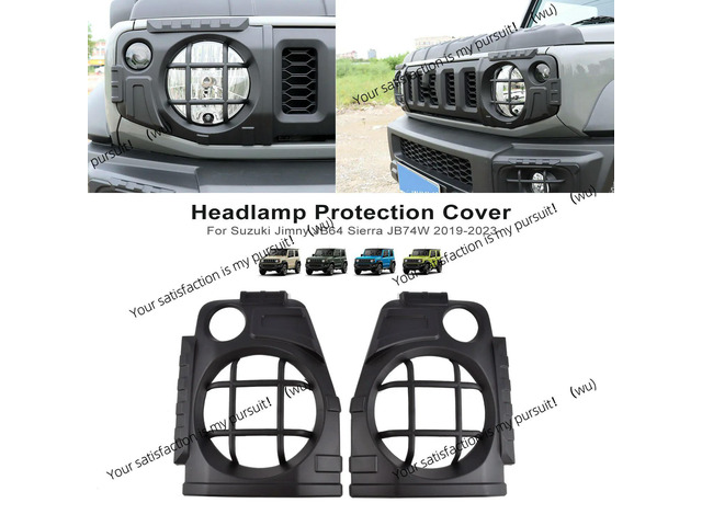 2PCS Car Front Headlight Cover Accessories Forfor Suzuki Jimny JB64 Sierra JB74W 2019-2023 Modified Headlight Protective Cover