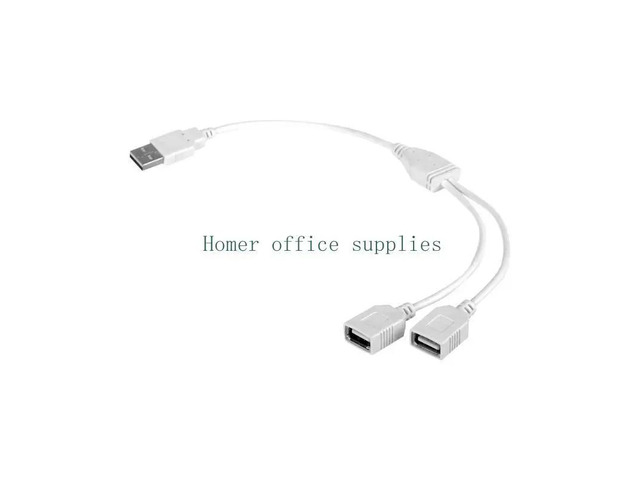 USB Y Splitters Cable USB Male to 2 Female USB Extension Cable USB Cable