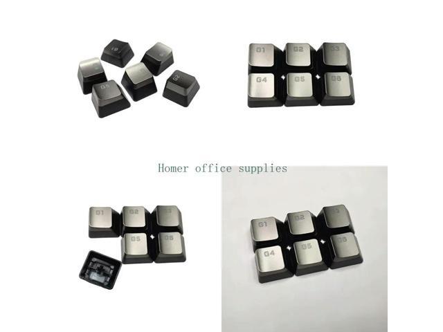 6PCS G1G2G3G4G5G6 Macro Keycap ABS Backlit Macro Key Caps for K95 K100 RGB Gaming Keyboards