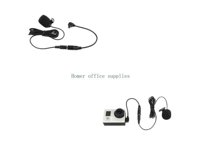 Lavalier Lapel Microphone for 3 3+ 4 Camera Mini USB to 3.5mm Adapter Cable