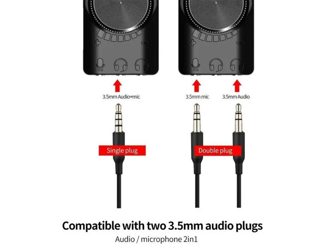 USB Sound Card for Gaming Enthusiasts, Virtual 7.1 Surround For PC Gaming, Easy Integration