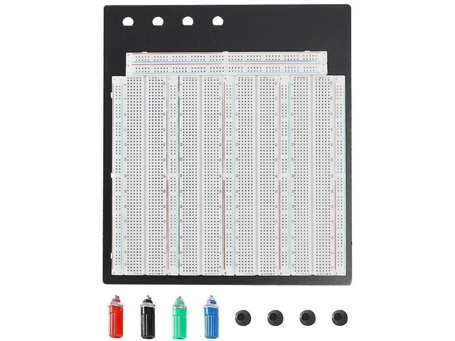 3220 Point Solderless Breadboard With Aluminum Base Plate For Electronics And Circuit Building