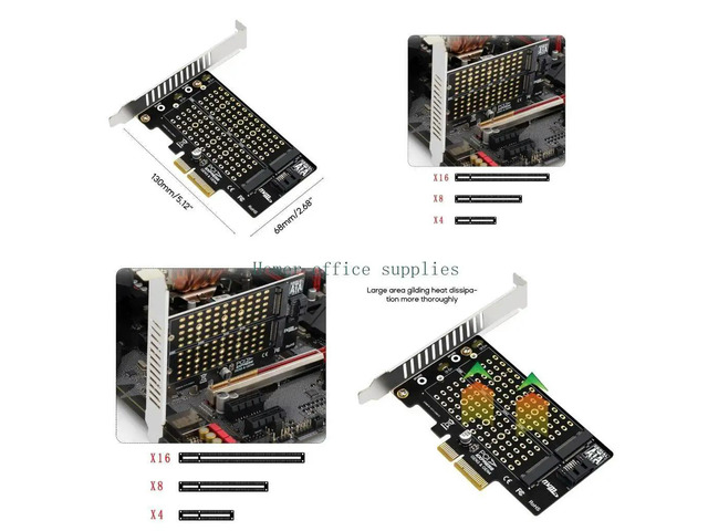 PCIE to M.2 NVME SSD Adapter M2 NVME to Sata SSD PCI-E Expansion Card Support B-Key/M-Key & M-Key+B-Key