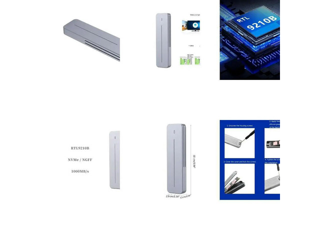 Dual-protocol M.2 NVMe SSD Case 10Gbps Hard Drive Case Tool for 2280/2260