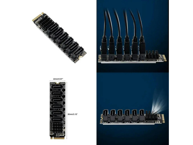 PCIE to Expansion Card 6 Full Speed Ports 6Gbps Transfer Expansion