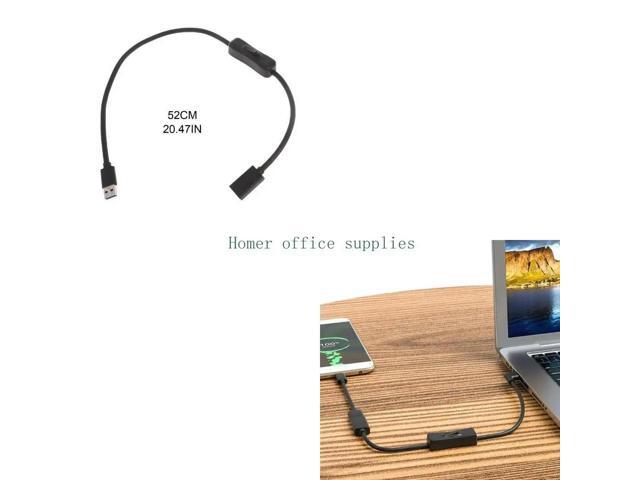USB3.0 Extend Cable Cord Data Cable with On Off Switches for USB Fan LED Lamps
