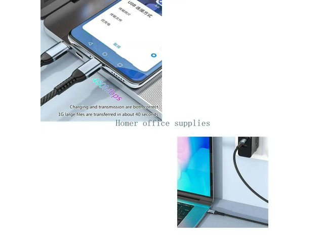 100WPD Power Fast Charging Data Cable Braided Type-C toType-C Data Cable Adapters 480Mbps Fast Transmission Cable