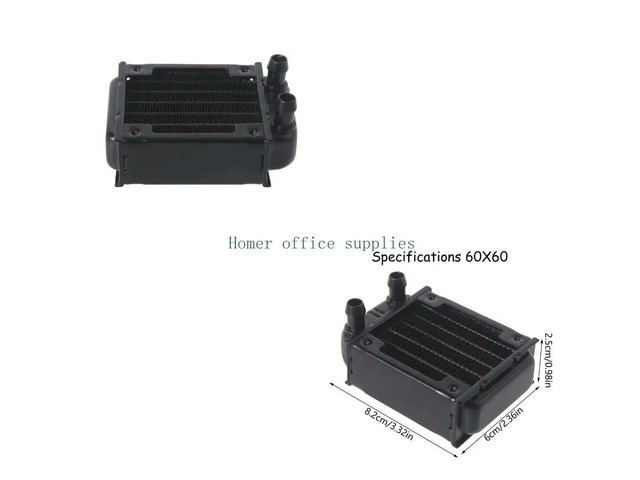 60mm 6 Tube Computer Water Cooling Radiator G1/4 Female Thread Heat Dissipation for Computer PC CPU Water Cool System