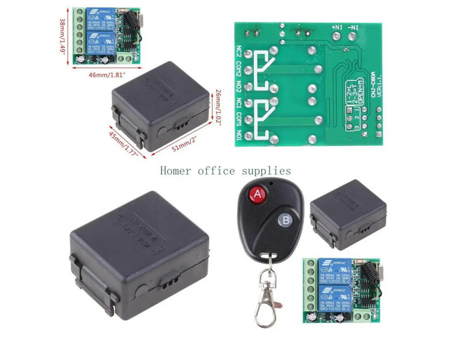 Module Rf Transmitter 433mhz Remote Control 433mhz DC 12V 2ch Relay Receiver Module Rf Transmitter