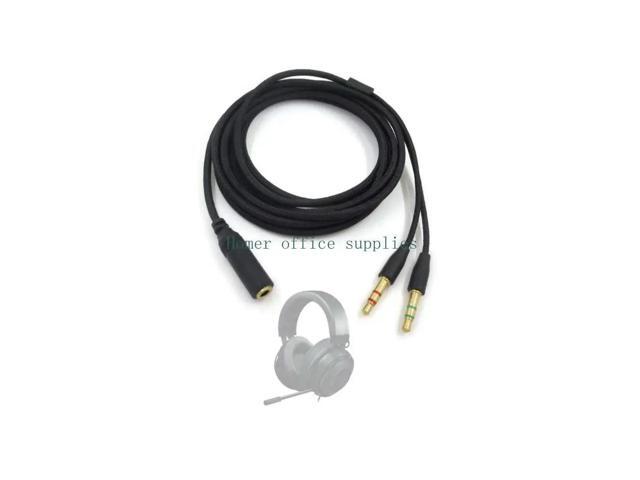 Audiophile-Grade Headphone Cable for Electra/Kraken 7.1 V2 Flexible Splitter Headset Microphone Cord