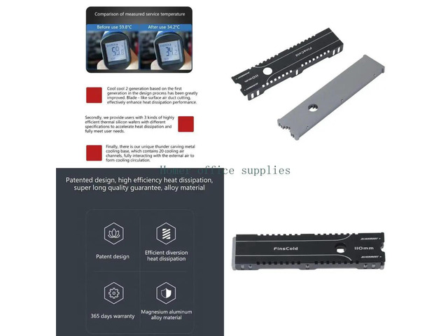 Aluminum Heatsink Cooling Thermal Pad Cooling Radiator Cooler For NVME for M.2 22110 NGFF SSD Solid State Hard Drive Dis