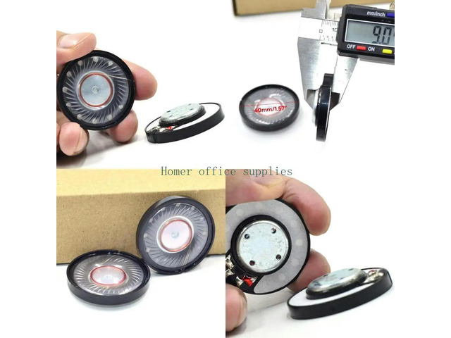 2PCS 1.57in Headphone Speaker Driver for Studio 2 3 Headphone Round-Shape Loudspeaker Repair Part High Performance