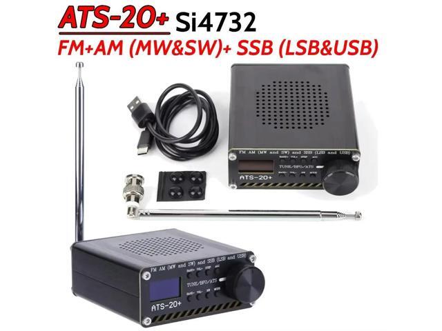 ATS-20+ Plus Si4732 Full Band Radio Receiver FM AM MW & SW SSB LSB & USB 0.96 Inch OLED Screen Built-In Speaker with Antenna