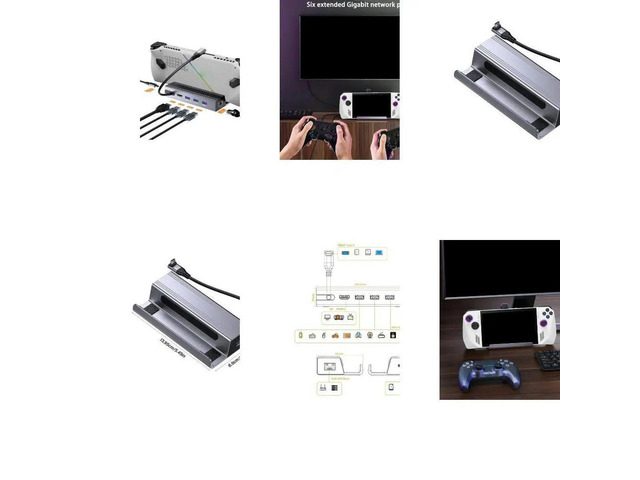 USB C Charging Station for ROG and Steeck Includes HDMI2.0 4K 60Hz Ethernet and USB Connectivitys