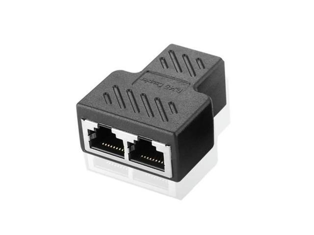 RJ45 Gbps Network Cable Connector Extend Wire Adapter RJ45 8 Core Shielded Direct Head One Divided Two Converter Cable Splitter