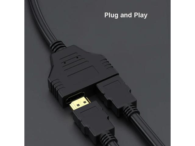 HDMI-compatible Cable Splitter 1080P 2 Dual Port Y Converter 1 In 2 Out Cord Extender Adapter For XBox PS3 LCD TV Switch