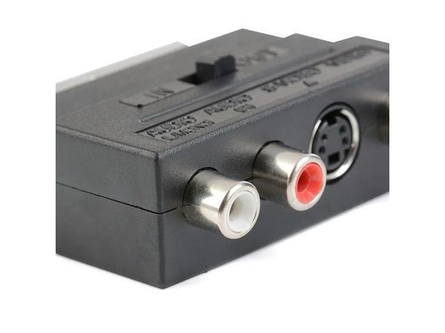 21 Pin RGB Scart To 3 RCA S-Video AV TV Adapter Composite Video Left Right Audio Converter Connect Television Projector Cable