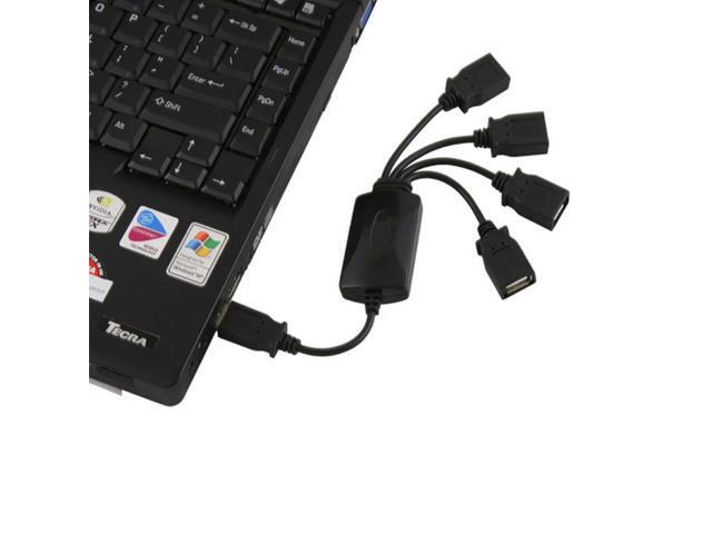 USB2.0 HUB 1 In 4 Out Cable Splitter Converter for Laptop Notebook Phone Charging Dock Extend Charging Adapter for PC Computer
