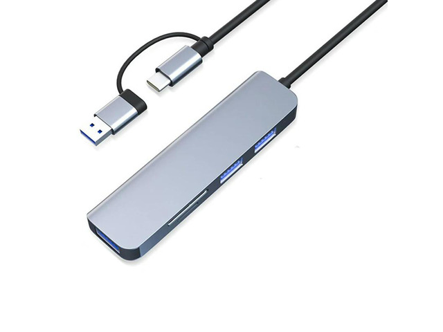 Type C+ USB HUB USB C Dongle USB 3.0 Extend Adapter Cable Splitter for Phone Charger Dock Micro SD TF Memory Card Reader Writer