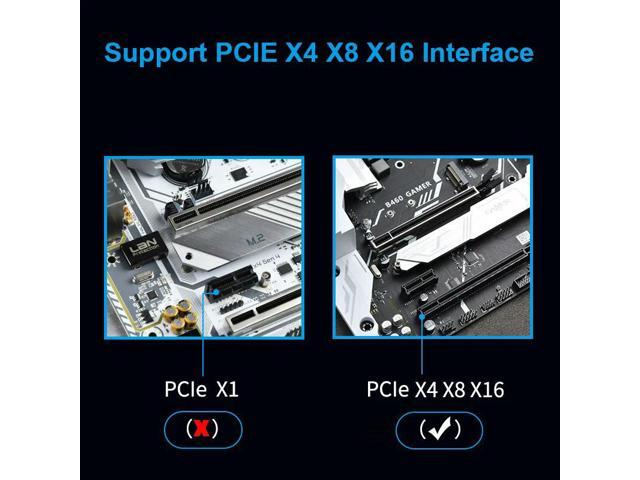 OULLX M.2 NVMe SSD To PCI-E 4X 8X 16X PCIE 3.0 Adapter Card Desktop Rear Panel Expansion Support 2230 2242 2260 2280 22110