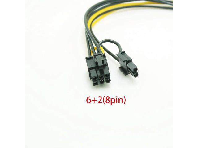 SATA 15PIN to 8Pin 6+2 Connect Cable Splitter Graphics Card Power Line Video Card Convert Wire Adapter GPU 6PIN+2PIN Extend Cord