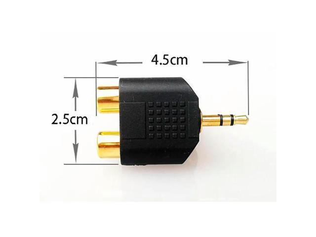 3.5mm Stereo to 2 RCA Converter Gold Plated Plug Male to Female Adapter Dual RCA Audio Cable Splitter PC Earphone Connector