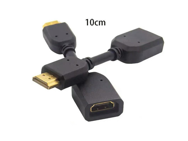 with HDMI to HDMI-compatible Cable Male to Female Extension Adapter HDTV Wire Splitter for Computer Audio Video Converter Plug
