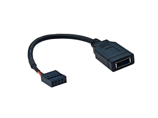 USB 2.0 9 PIN to Type E Cable Connector Motherboard Internal 9PIN to Type KEY A to USB AM PC Case Front Panel Type C Adapter