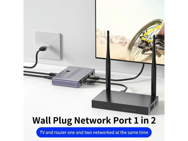 RJ45 Network Cable Splitter 1 to 4 Port Gigabit Ethernet Switch 1000Mbps LAN Internet Expansion Adapter RJ45 Network Converter