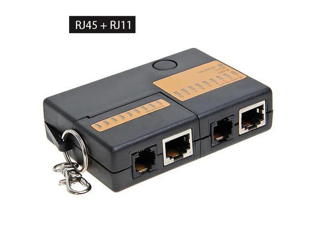 RJ45 Network Cable Tester LAN Ethernet Cord Testing Tool RJ11 Telephone Wire Switch Port Network Line Tester with Keychain