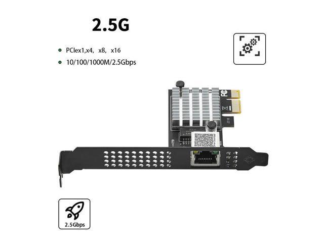 2.5G PCIe GbE Gigabit Network Card RJ45 Ethernet Adapter RTL8125 Chip Single Port for ESXI6.7 PVE ikuai unraid OpenWrt Converter