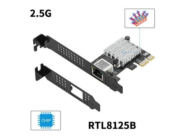 2.5G PCIe GbE Gigabit Network Card RJ45 Ethernet Adapter RTL8125 Chip Single Port for ESXI6.7 PVE ikuai unraid OpenWrt Converter