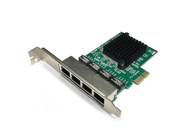 4 Port RJ45 1000Mbps Lan Network Card High Speed Remote Wake Control PCIE X1 Ethernet Adapter PC Cat5 UTP Cable Converter