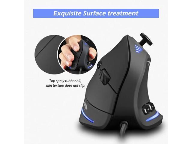 Vertical Mouse Ergonomic Grip Joystick Control Gaming Mouse 11 Keys Wired Mice Scrolling RGB Colorful Light Gamer Mouse