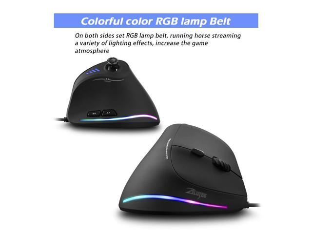 Vertical Mouse Ergonomic Grip Joystick Control Gaming Mouse 11 Keys Wired Mice Scrolling RGB Colorful Light Gamer Mouse