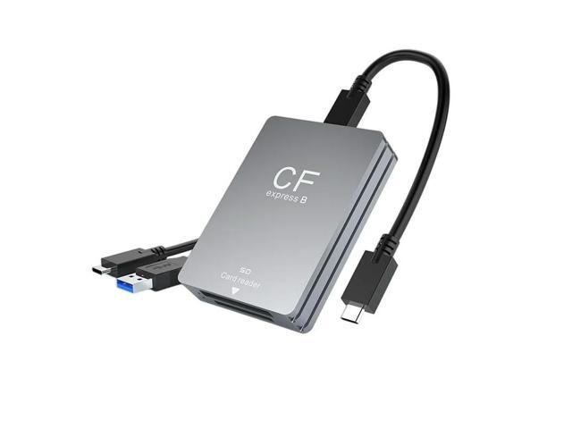 USB C Card Reader Type C to CF Express B SD Card Reader Writer Data Transfer View Adapter with USB to USB C USB C to USB Cable
