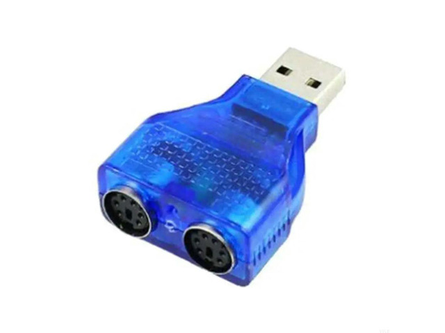 Slim USB 2.0 To PS 2 Adapter Dongle To Use Your PS/2 Keyboard/ Mouse On A Usb Port Computer Accessories