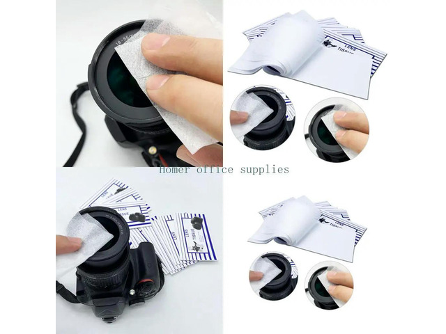 100Pcs Premium Camera Lens Tissue Cotton Fiber Cleaning Paper Two Size For Electronics Screen Maintenance