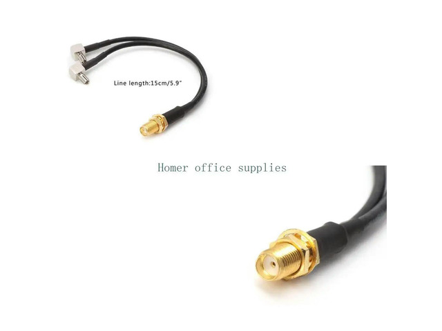 Y Type SMA Female To 2 x TS9 Male Plug Splitter Combined Pigtail Cable RG174 15c