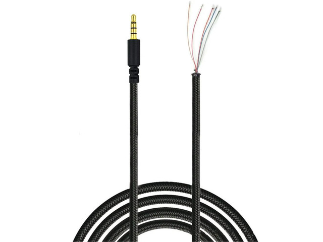 Headphone Cable 3.5mm Male Plug Jack Connector Audio Cord Line for Hyper X Cloud II Core Pro Cloudx -Stinger Revolver S
