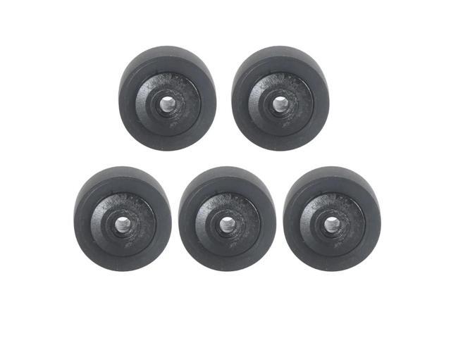 5Pcs Black Rubber Bearing Roller Guide Pulley Bearing Wheel Pinch Roller for Audios Radio Tape Recorder Accessories