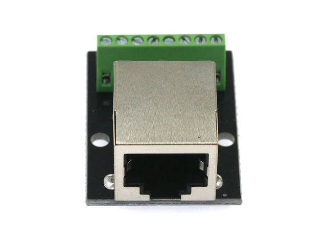 RJ45 Single Female Socket Adapter Board Network Port Adapter Terminal with 2.54 Spacing Wiring Terminal for Networking