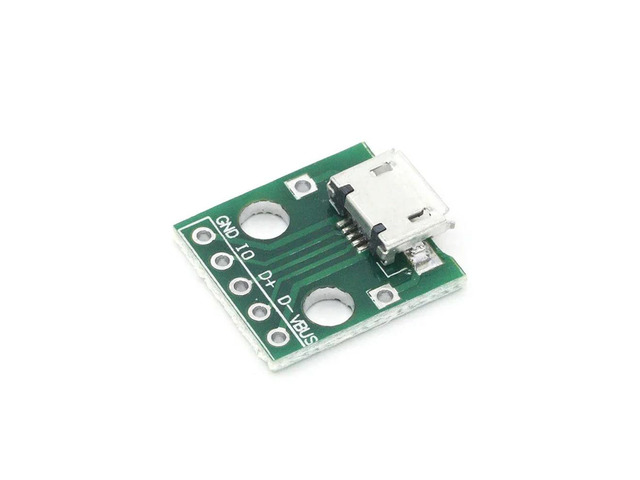 10pcs MICRO USB To DIP Adapter 5pin Female Connector B Type PCB Converter Breadboard USB-01 Switch Board SMT Mother Seat
