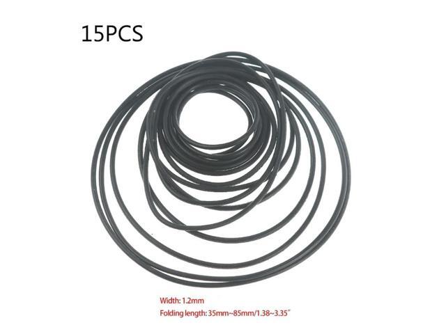 15Pcs Universal 1.2mm Cassette Tape Replacement Rubber CD DVD Cassette Tape Recorder Turntable Strap Belt