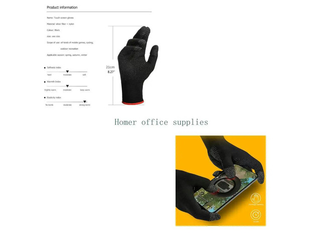 Sweat Proof Non-Scratch Sensitive for Touch Screen Gaming Finger Thumb Sleeve Gl