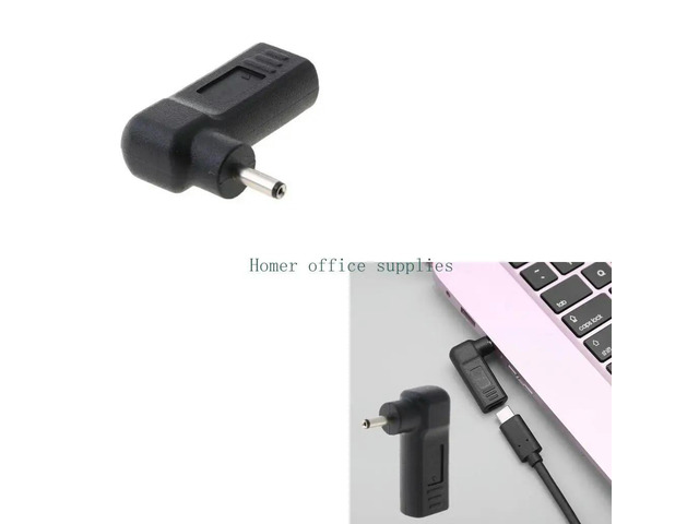 90 Degree Type-C Female to 3.0x1.1mm for DC Male Plug USB Type C Power Adapter Plug Converter Laptop Charger for fo